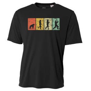 Cricket Evolution for Cricket Sports Player Funny Cricket Cooling Performance Crew T-Shirt