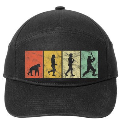 Cricket Evolution for Cricket Sports Player Funny Cricket 7-Panel Snapback Hat
