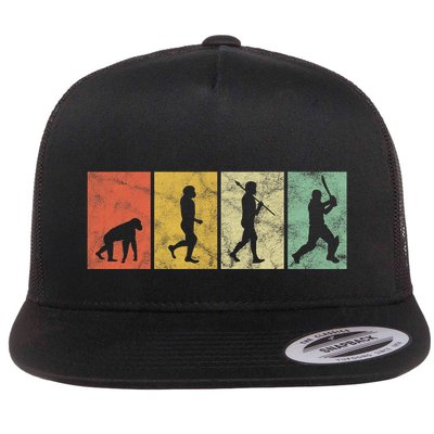 Cricket Evolution for Cricket Sports Player Funny Cricket Flatbill Hat