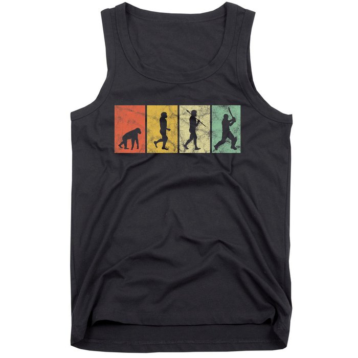 Cricket Evolution for Cricket Sports Player Funny Cricket Tank Top