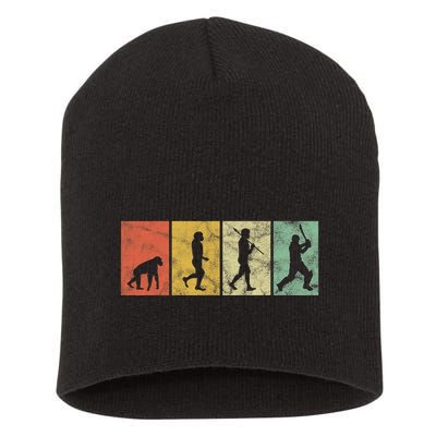Cricket Evolution for Cricket Sports Player Funny Cricket Short Acrylic Beanie