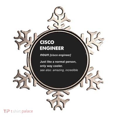 Cisco Engineer Gift Metallic Star Ornament