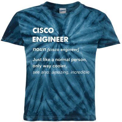 Cisco Engineer Gift Kids Tie-Dye T-Shirt