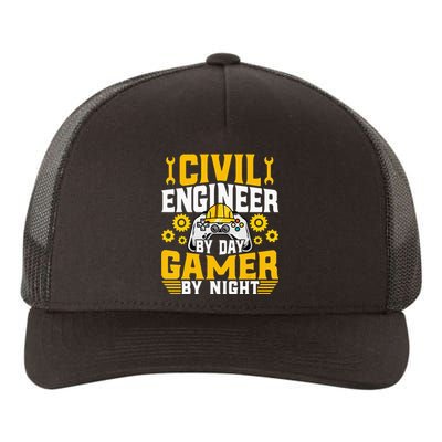 Civil Engineer Gamer Video Game Lover Civil Engineer Yupoong Adult 5-Panel Trucker Hat