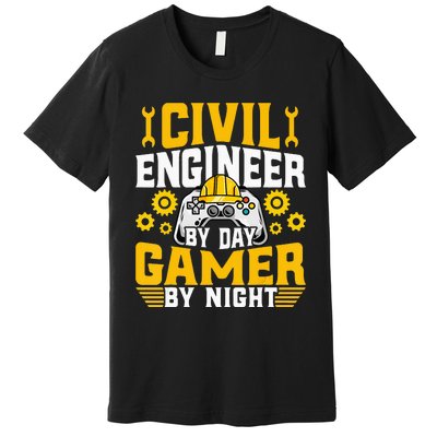 Civil Engineer Gamer Video Game Lover Civil Engineer Premium T-Shirt