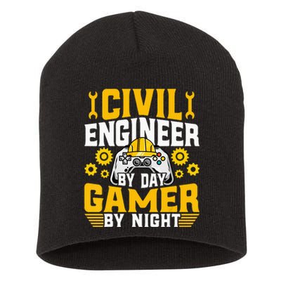 Civil Engineer Gamer Video Game Lover Civil Engineer Short Acrylic Beanie