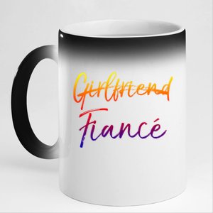 Cute Engagement Gift For Women Not Girlfriend Fiance Cute Gift 11oz Black Color Changing Mug