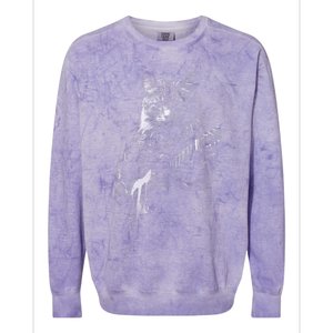 Cat Electric Guitar Colorblast Crewneck Sweatshirt