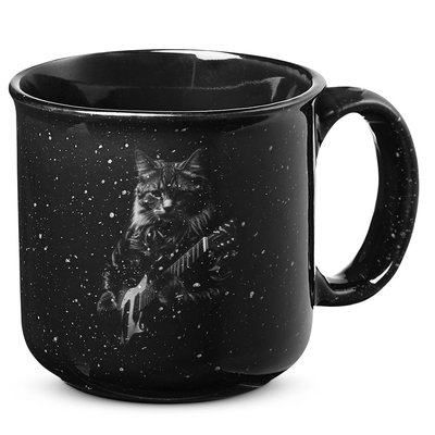 Cat Electric Guitar 15oz Campfire Ceramic Mug