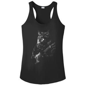 Cat Electric Guitar Ladies PosiCharge Competitor Racerback Tank