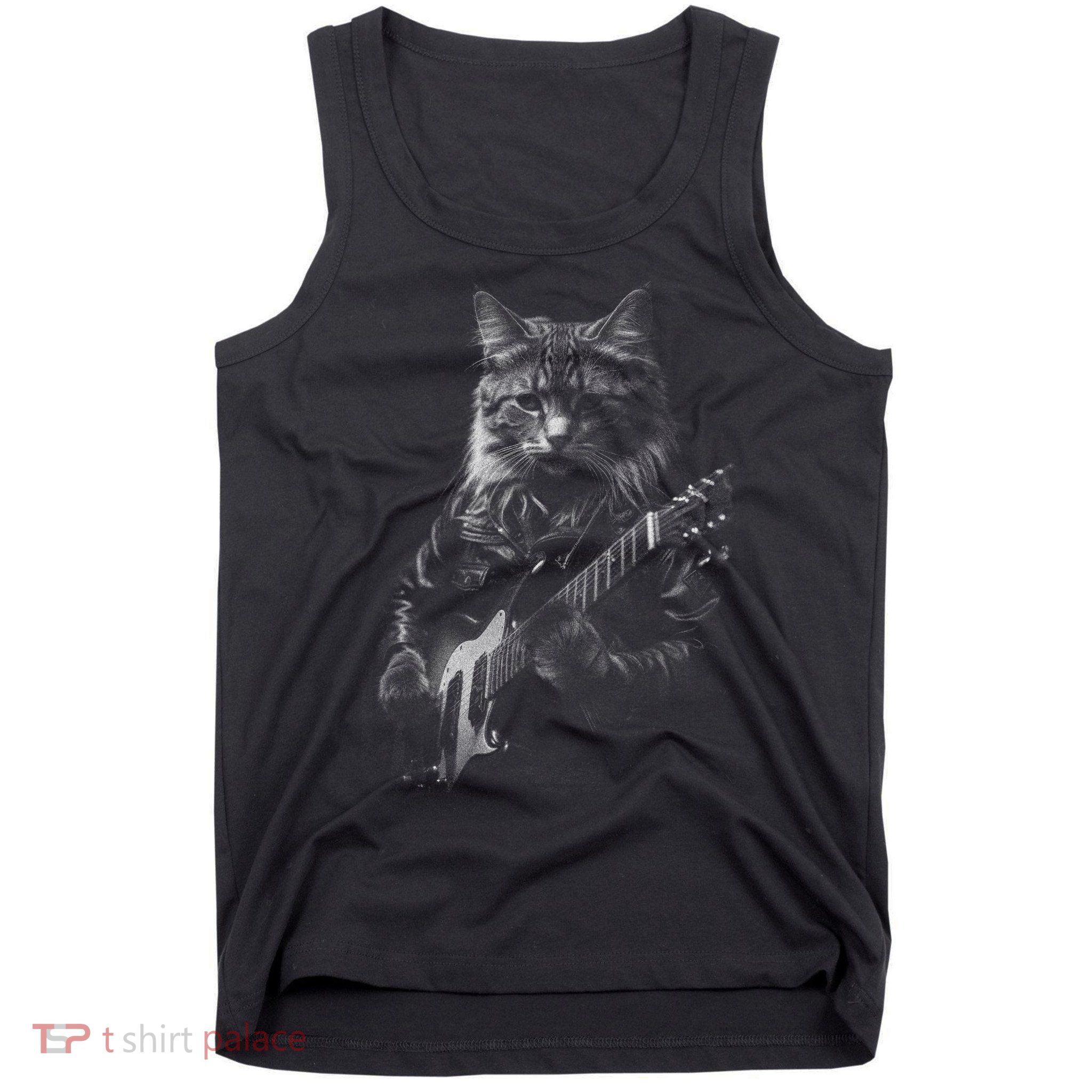 Cat Electric Guitar Tank Top