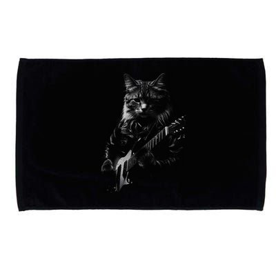 Cat Electric Guitar Microfiber Hand Towel