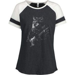 Cat Electric Guitar Enza Ladies Jersey Colorblock Tee