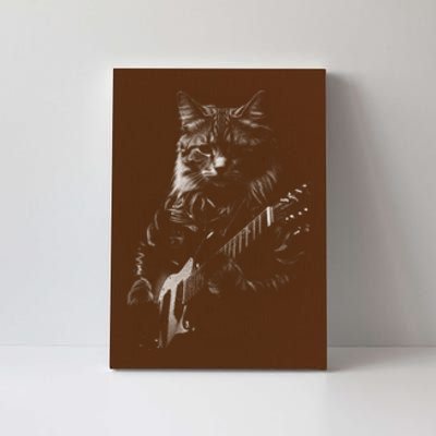 Cat Electric Guitar Canvas