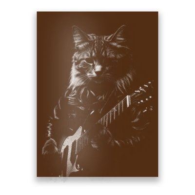 Cat Electric Guitar Poster