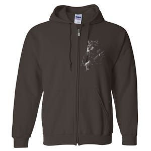 Cat Electric Guitar Full Zip Hoodie