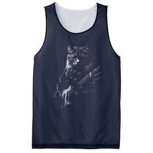 Cat Electric Guitar Mesh Reversible Basketball Jersey Tank