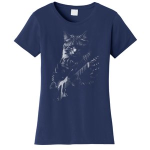 Cat Electric Guitar Women's T-Shirt