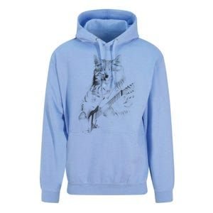 Cat Electric Guitar Unisex Surf Hoodie