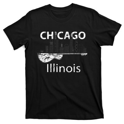 Chicago Electric Guitar American Music Vintage T-Shirt