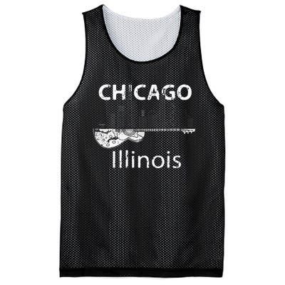 Chicago Electric Guitar American Music Vintage Mesh Reversible Basketball Jersey Tank