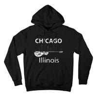 Chicago Electric Guitar American Music Vintage Tall Hoodie