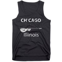 Chicago Electric Guitar American Music Vintage Tank Top