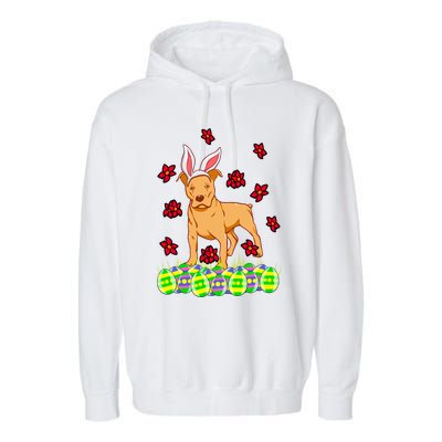 Cute Easter Gift Idea For Pit Bull Pittie Terrier Lovers Gift Garment-Dyed Fleece Hoodie