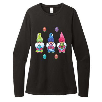 Cute Easter Gnomes Funny Colorful Easter Egg Hunting Gnome Womens CVC Long Sleeve Shirt