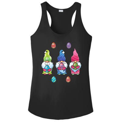 Cute Easter Gnomes Funny Colorful Easter Egg Hunting Gnome Ladies PosiCharge Competitor Racerback Tank