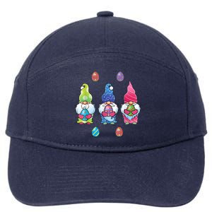 Cute Easter Gnomes Funny Colorful Easter Egg Hunting Gnome 7-Panel Snapback Hat