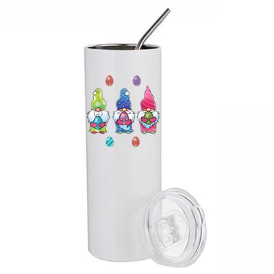 Cute Easter Gnomes Funny Colorful Easter Egg Hunting Gnome Stainless Steel Tumbler