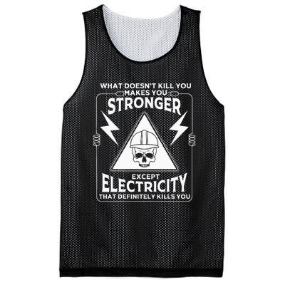 Cool Electrician Gift Funny Electricity Kill You Lineman Mesh Reversible Basketball Jersey Tank