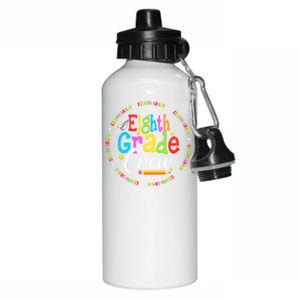 Cute Eighth Grade Crew First Day Of School Back To School Cool Gift Aluminum Water Bottle