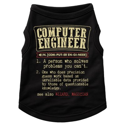 Computer Engineer Gift Funny Dictionary Definition Doggie Tank