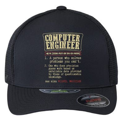Computer Engineer Gift Funny Dictionary Definition Flexfit Unipanel Trucker Cap
