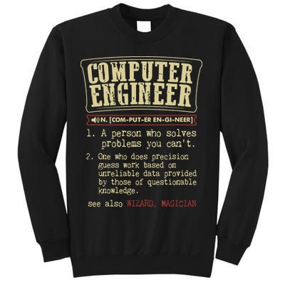 Computer Engineer Gift Funny Dictionary Definition Sweatshirt