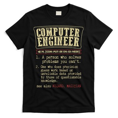 Computer Engineer Gift Funny Dictionary Definition T-Shirt