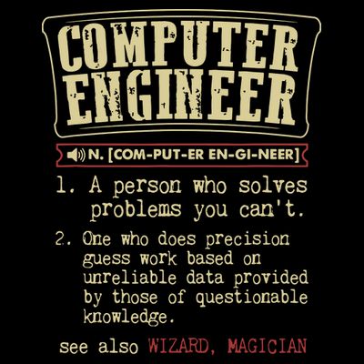 Computer Engineer Gift Funny Dictionary Definition T-Shirt