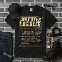 Computer Engineer Gift Funny Dictionary Definition Tall T-Shirt