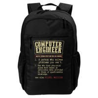 Computer Engineer Gift Funny Dictionary Definition Backpack