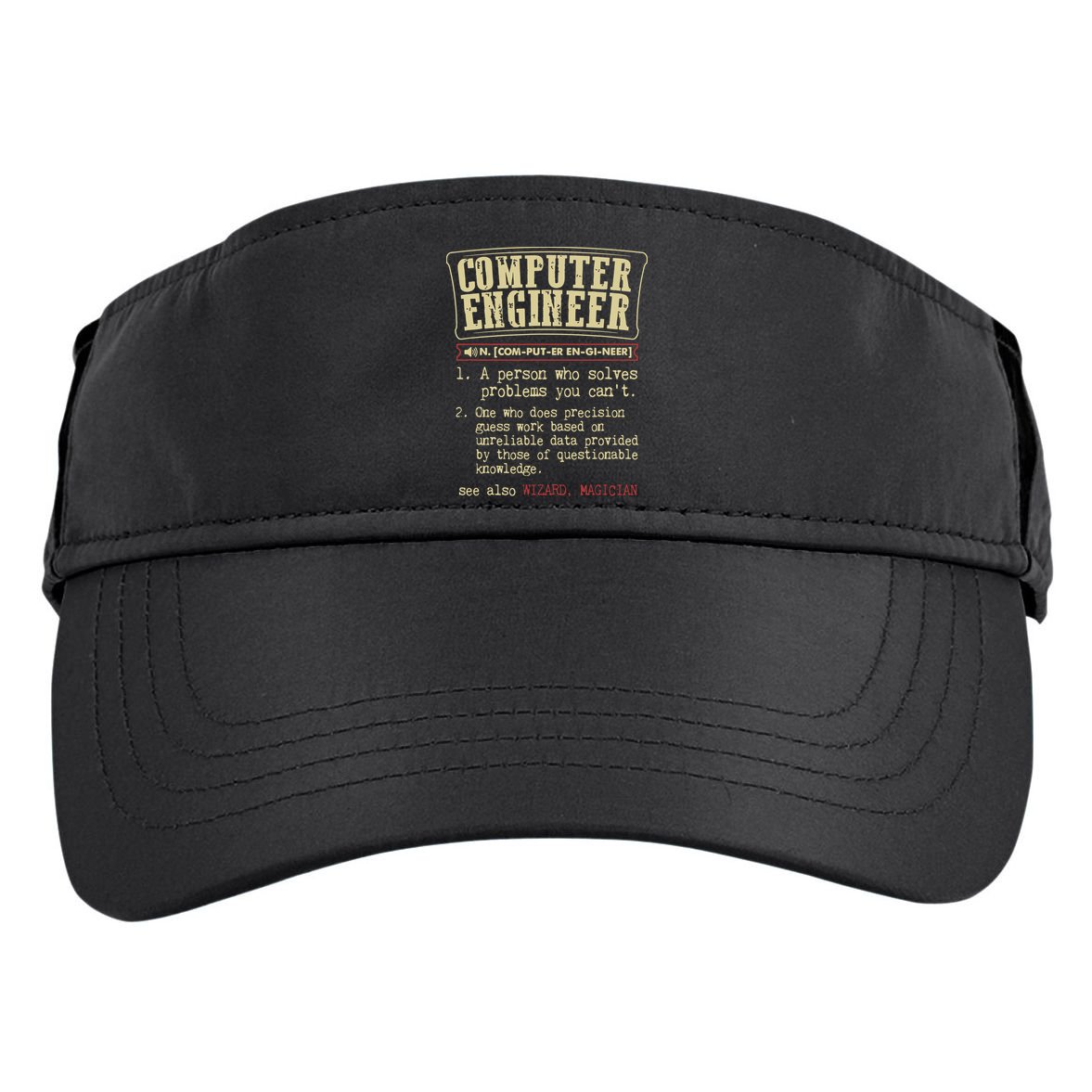 Computer Engineer Gift Funny Dictionary Definition Adult Drive Performance Visor