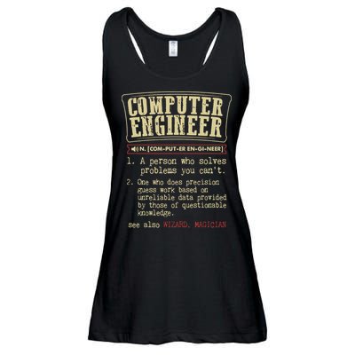 Computer Engineer Gift Funny Dictionary Definition Ladies Essential Flowy Tank