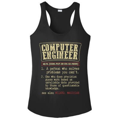 Computer Engineer Gift Funny Dictionary Definition Ladies PosiCharge Competitor Racerback Tank