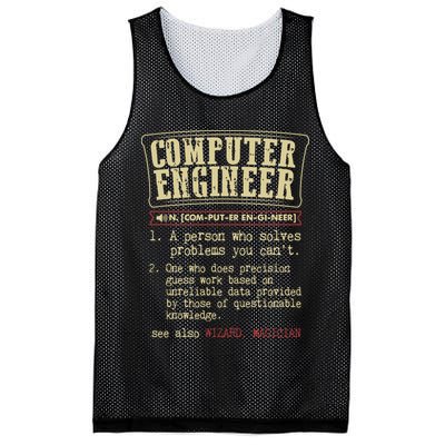 Computer Engineer Gift Funny Dictionary Definition Mesh Reversible Basketball Jersey Tank