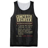 Computer Engineer Gift Funny Dictionary Definition Mesh Reversible Basketball Jersey Tank