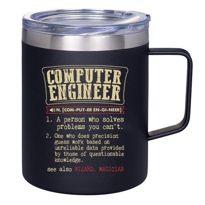 Computer Engineer Gift Funny Dictionary Definition 12oz Stainless Steel Coffee Mug