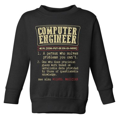 Computer Engineer Gift Funny Dictionary Definition Toddler Sweatshirt