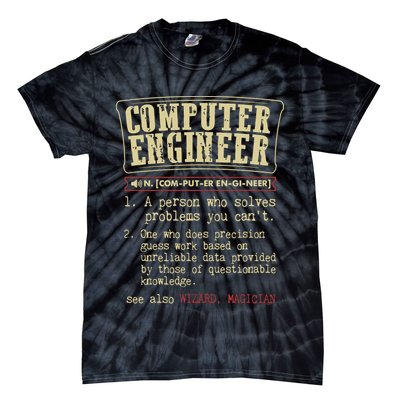 Computer Engineer Gift Funny Dictionary Definition Tie-Dye T-Shirt