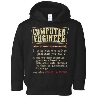 Computer Engineer Gift Funny Dictionary Definition Toddler Hoodie